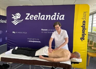 Zabiegi fizjoterapeutyczne dla pracowników firmy Zeelandia w firmie